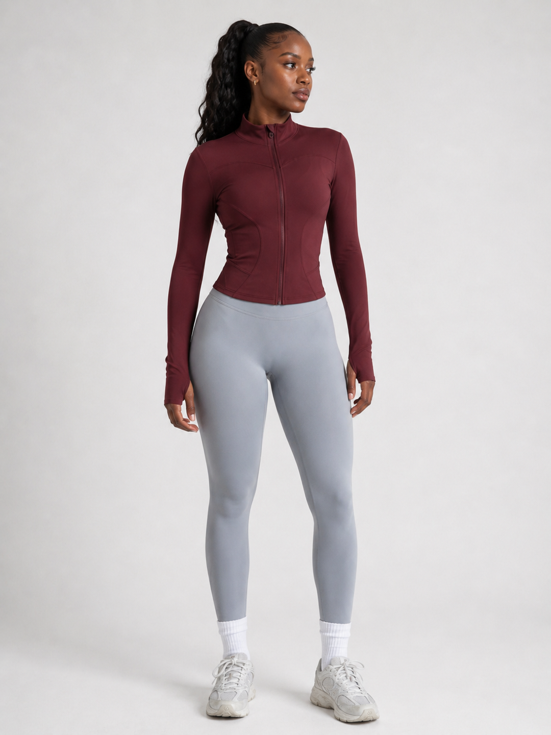 Fitted Kata Jacket - Burgundy