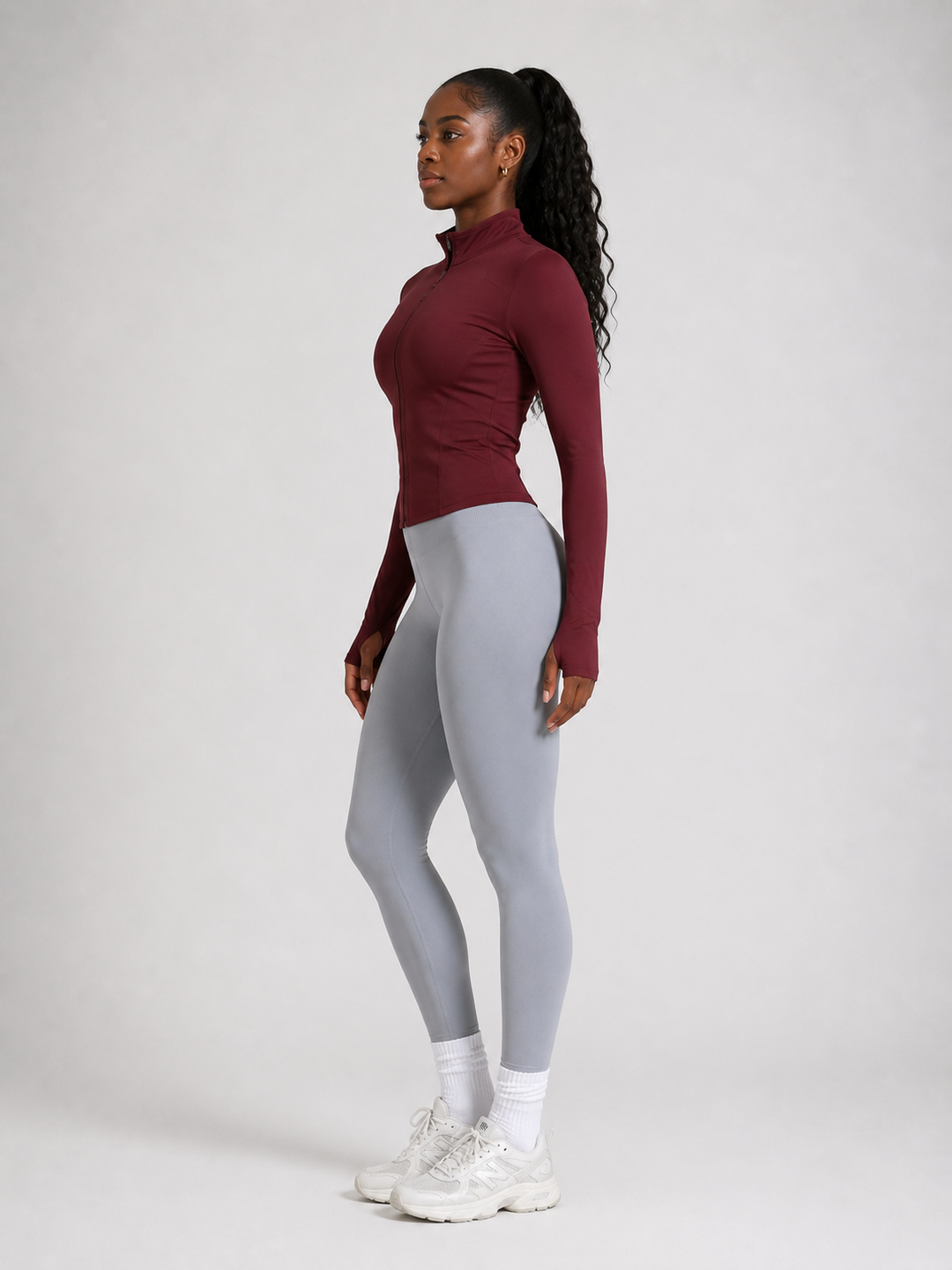 Fitted Kata Jacket - Burgundy