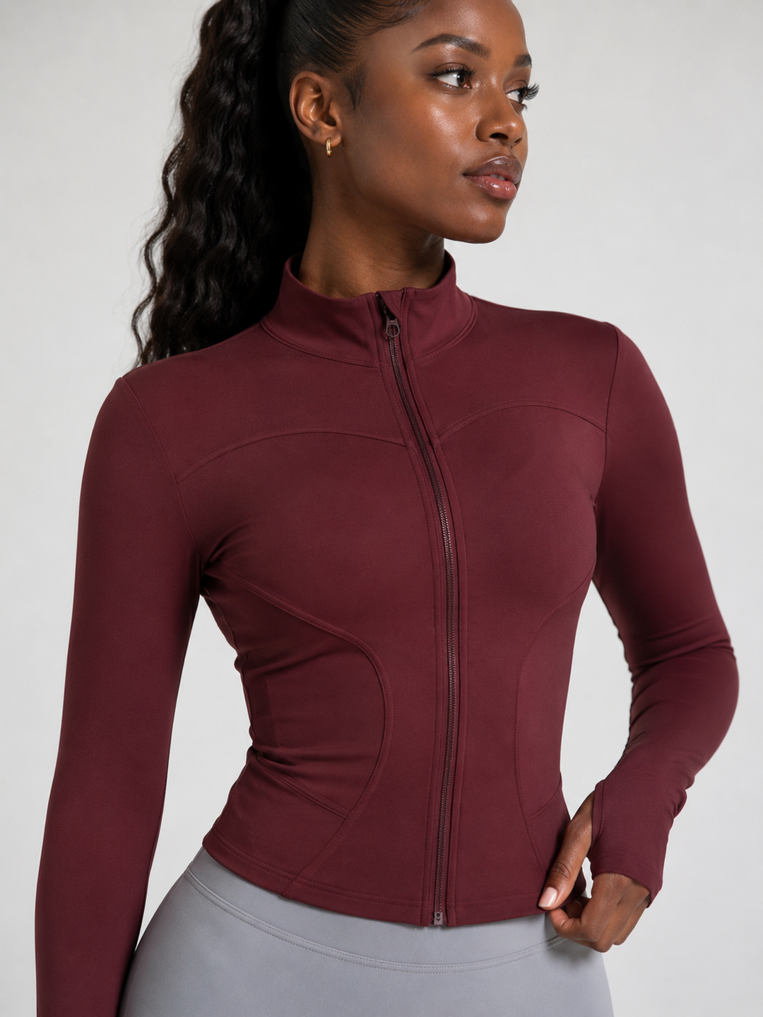 Fitted Kata Jacket - Burgundy